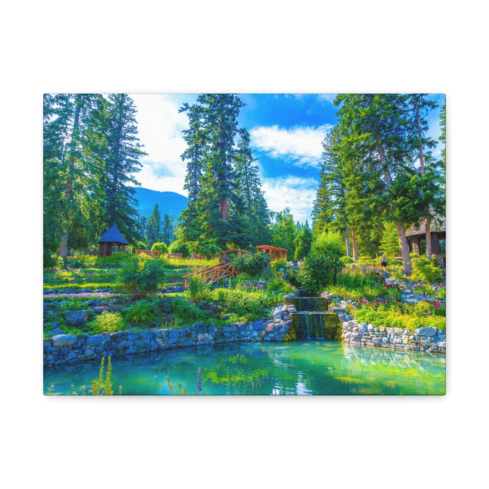Banff Alberta Canada Cascade of Time Garden Beautiful Colorful Landscape Photograph Canvas Gallery Wraps