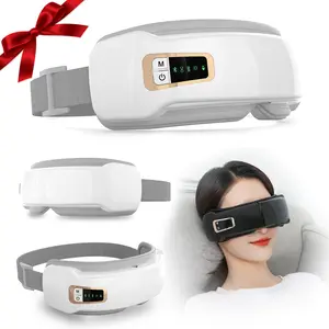 Smart Heated Eye Massager with Vibration, Heating, Airbag Compression, Bluetooth-compatible Music, 5 Massage Modes, Rechargeable, Foldable, Unisex, Usb Rechargeable Massagers