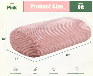 【Hobestluk】 Bean Bag Chairs Adult Bean Bag with Portable Handle Comfy Large Bean Bag Chair with Removable Cover for Living Room Bedroom or Reading Nook