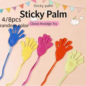 4/8pcs，Colorful Stretchy Palm Toy, Classic Novelty Stress Relief Toy, High Elasticity Party Gift, Classroom Reward, Retro Vintage