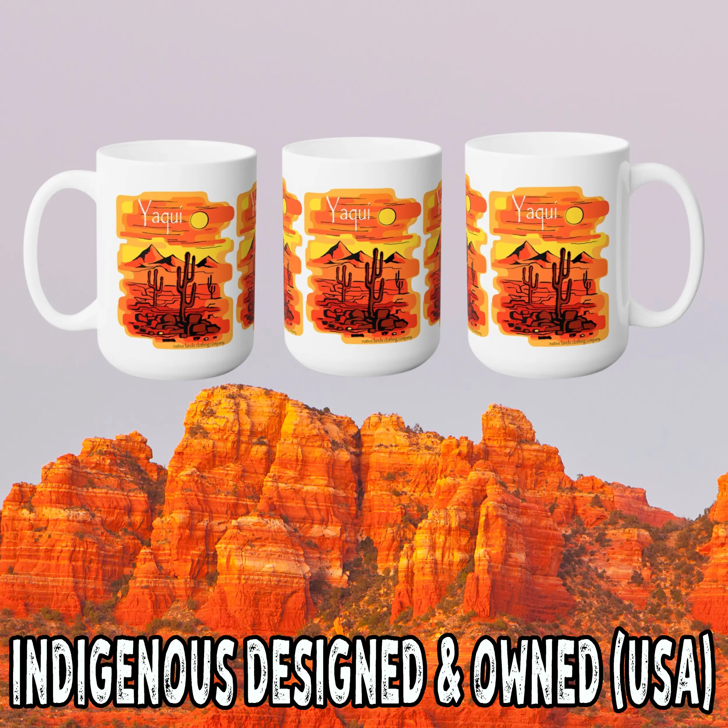 Yaqui Tribe Mug Ceramic 15oz  - Honoring First Nations, Inuit, Native American Indigenous Cultures