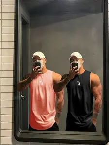 Men‘s Mesh Tank Tops 2-Pack - Summer Breathable Sleeveless Shirts, Solid Color Oversized Fit for Gym, Workout & Streetwear, Athleisure Essential