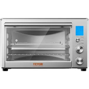 VEVOR 7 - IN - 1 Air Fryer Toaster Oven, 18L Convection Oven, 1800W Stainless Steel Toaster Ovens Countertop Combo with Grill, Pizza Pan, Gloves, 6 Slices Toast, 10 - inch Pizza, Home Use