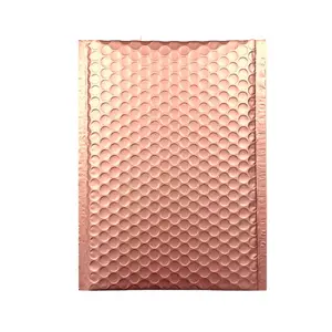 Rose Gold Metallic Bubble Mailers Size 4x8 Padded Shipping Bags