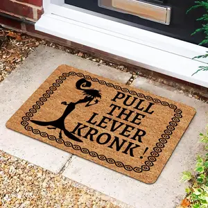 Pull The Lever Kronk Letter Pattern Door Mat, Funny Non-slip Door Entrance Mat, Decorative Area Rug for Home Living Room Bedroom Office, Home Decor Rugs, Print Rug
