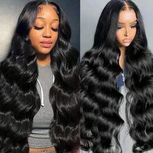 Lace Front Wigs Human Hair Body Wave 13x6 HD Lace Front Wigs Human Hair Pre plucked, 180 Density Wigs