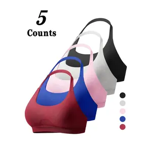 Women's Sporty Solid Halter Sports Bra - Comfortable, Durable Cropped Workout Top for Indoor & Outdoor Activewear, Sports Bras