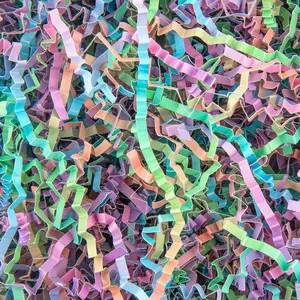 1/2 LB Crinkle Cut Shredded Paper Filler for Gift Baskets Gift Box Confetti Shreds Decoration Stuffing for Birthday Weddings Anniversaries Christmas Wrapping Multi-color