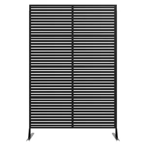 Decorative Metal Garden Fences –72" H Rust-Proof Scroll Design for Yard & Flower Bed Borders, Easy Snap-Together Installation, Outdoor and Indoor Privacy Panels for Patio, Pool, or Lawn,Black,2PCS, Outdoor & Indoor Use, Privacy Fence