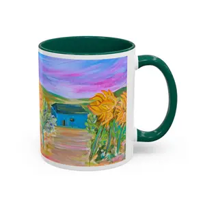 Sunflower Field Art Mug | Colorful Ceramic Coffee Mug