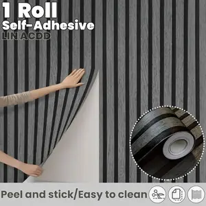 Striped Self-Adhesive Wallpaper Roll, Easy Cut & Stick, Textured Surface, Ideal for Bedroom Living Room Ceiling TV Wall