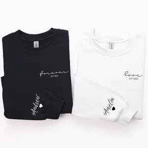 Forever & Love Matching Sweatshirts or Hoodies, Personalized Couple Set with Custom Names, Unique Gift for Partners, Gift for My Lover