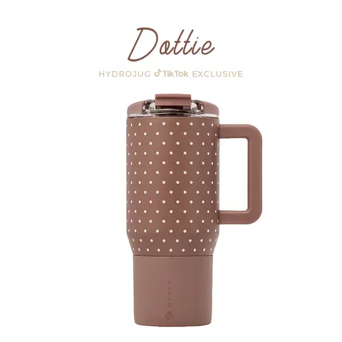 HydroJug Coffee Traveler 20 oz - Leak-Resistant, Ceramic-Lined Insulated Travel Coffee Mug for Hot or Cold Drinks with Flip Lid & Handle, Dishwasher Safe Coffee Tumbler