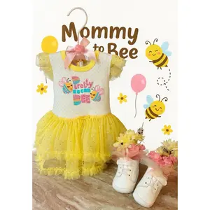 "Pretty As Can Bee" 2-in-1 Baby Shower Centerpiece & Infant Outfit Set