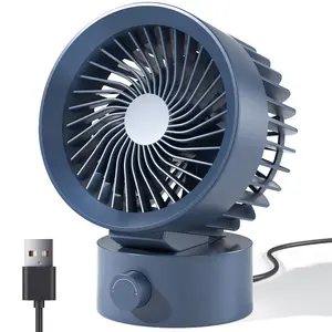 KinYiLO Desk Fan Small Quiet, Stepless Speed Flexible Adjust Mini Fans for Home Office Dorm Desktop, Portable Travel Fan Personal Cooling, Plug In USB Powered