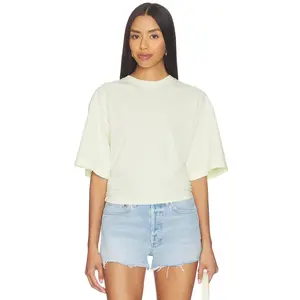 AGOLDE Shari Tee Shirt in Lemon Drop