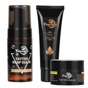 Yikexuanli Tattoo Care Kit—Tattoo Ointment, Aftercare Gel, Antibacterial Soap—TSA-approved tattoo ointment and antibacterial soap—Dressings that remove easily without leaving residue
