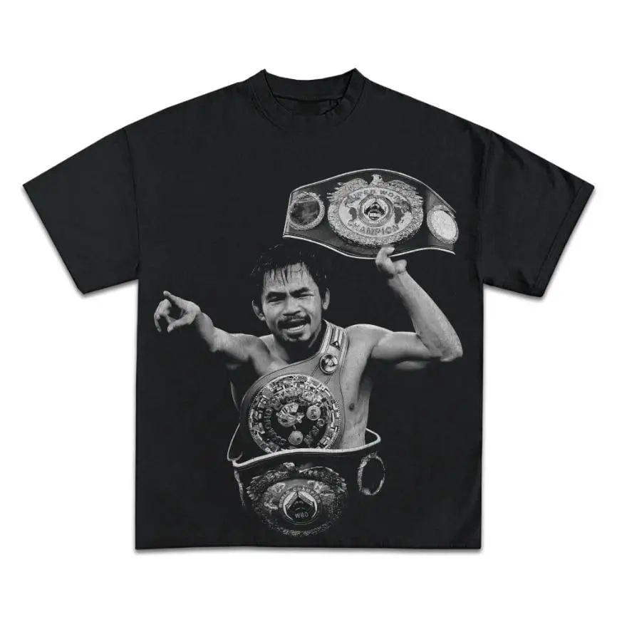 Manny Pacquiao World Champion Adult and Youth T-shirt, summer tee, men's stuff