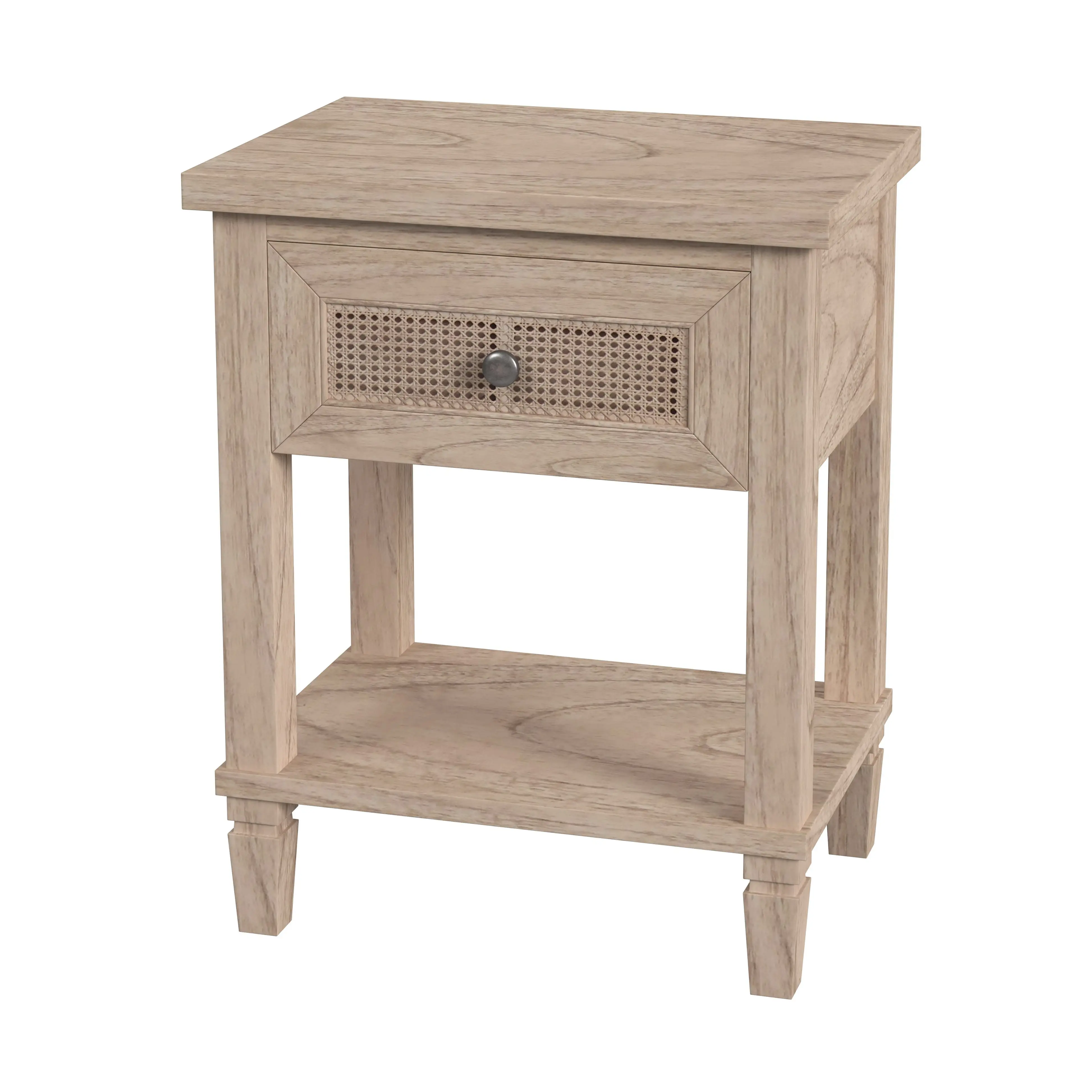 Flagstaff 1-Drawer Cane Nightstand in Natural 5758449