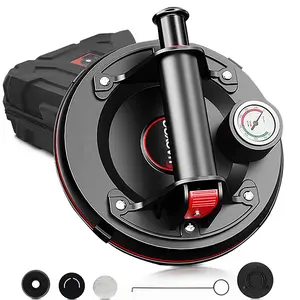 8-inch (approximately 20.3 cm) glass suction cup for lifting glass, heavy-duty handheld suction cup with a load capacity of 600 pounds (approximately 294.8 kg), suitable for lifting large granite, tile, and glass, equipped with protective cover and box