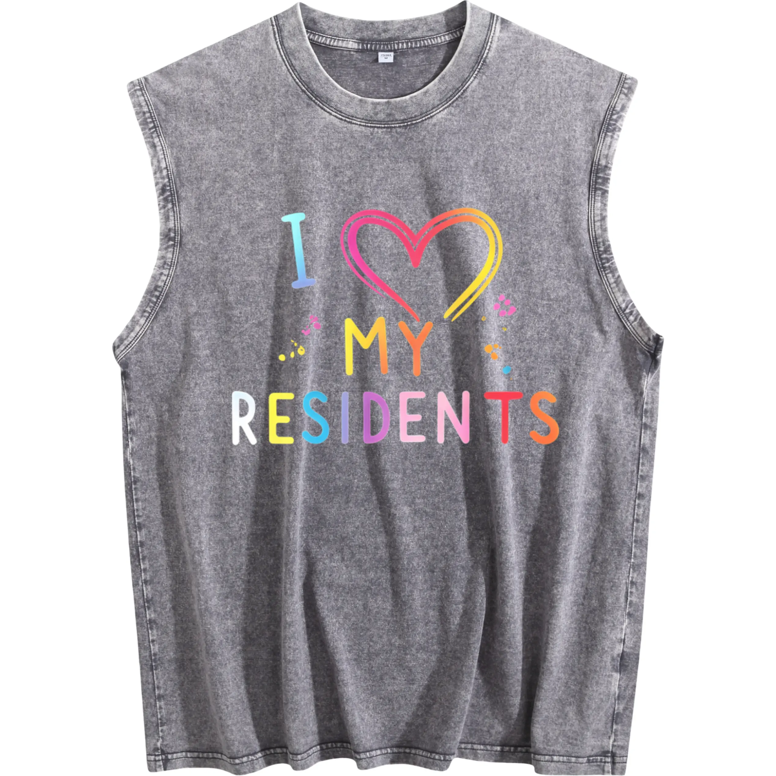 Fun Graphic Washed Sleeveless Vest – Perfect Teacher & CNA Birthday Gift for Men in Mental Health Field