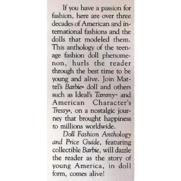 USED-Doll Fashion Anthology & Price Guide by Glen Mandeville (Paperback)