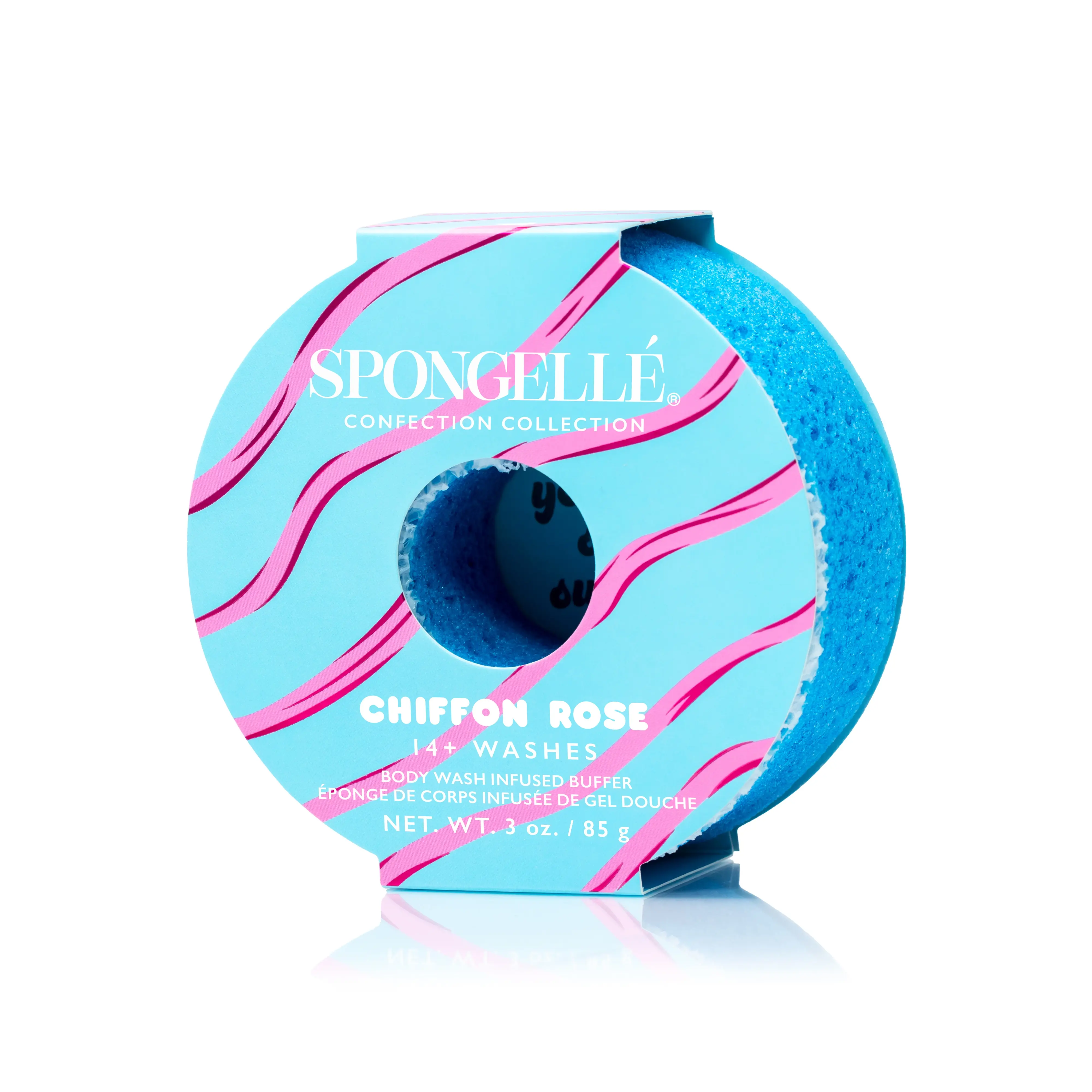 Chiffon Rose | Body Wash Infused Bath Sponge Confection Buffer