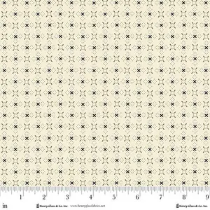 Fabric Henry Glass Cream Hugs and Kisses Buttercream & Brickle Bits by the Quarter Yard 1938-40