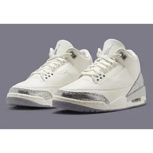 Women's Air Jordan 3 "Sail Metallic Silver" CK9246-100 Fashion Athletic Sneaker