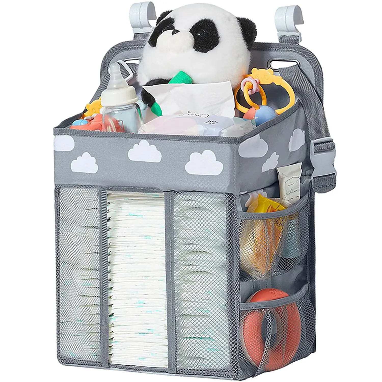 Baby Diaper Storage Bag Large Capacity, Multifunctional Best Diaper Bag, Bedside Hanging Organizer for Baby Crib and Stroller, Essential Baby Care Accessories, Diaper Travel Bag