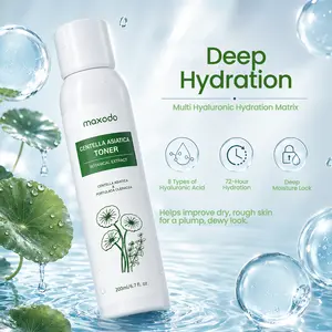 Maxodo Cooling Hydrating Facial Mist Toner (200ml) - Lightweight Gentle Centella Spray with 8 Hyaluronic Acids, Ceramide NP, Panthenol - Daily Moisturizer for Sensitive Skin