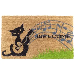 Imports Decor 536PVC Musical Cat Door Mat