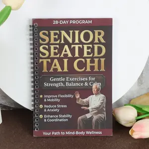 Seated Tai Chi Guide, 28-Day Slow Motion Challenge, 10 Minutes Daily, Reduces Anxiety, Strengthens Legs, Boosts Happiness, Ideal for Seniors