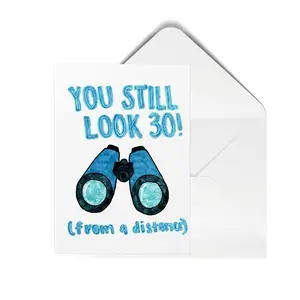 Funny You Still Look 30 Happy Birthday Father Card for Dad - 5x7 Postcard with Envelope