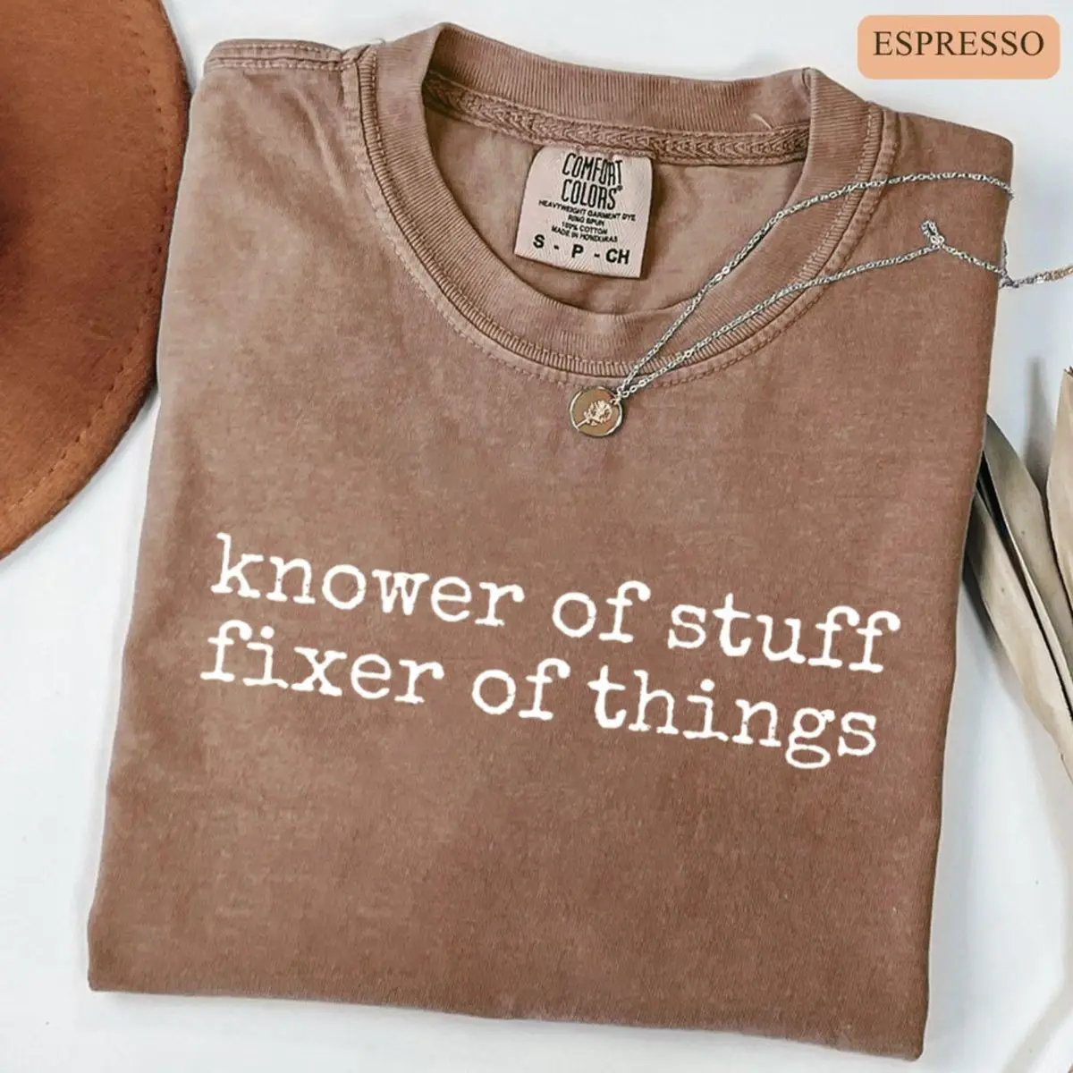 Comfort Colors Knower Of Stuff Fixer Of Things Shirt, Funny Handyman Dad Gift, Men’S Graphic Tee, Father’S Day Husband Tee, Gift For Dad, Unisex Fitted Short Sleeve Tee, Classic Streetwear