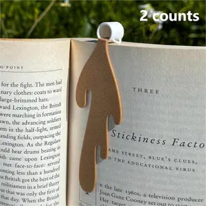 Creative Spilled Coffee Shaped Bookmarks, Set of 2, Unique Design for Readers & Writers, Perfect Gift for Book Lovers, Book Accessories