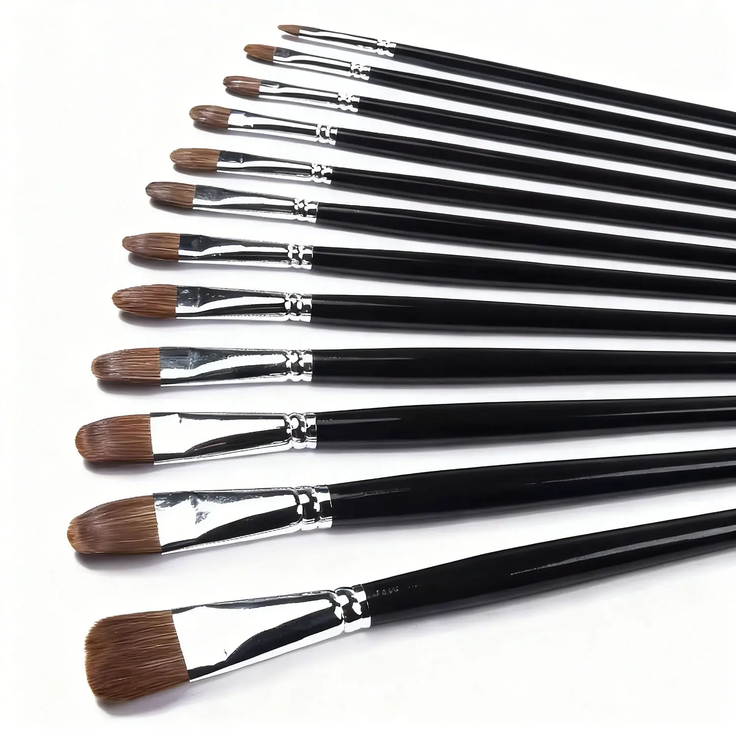 6pcs/Set High-Grade Wolf Hair Brush Paintbrush for Students Water-Colour Acrylics Drawing Flat Peak Oil Brush Art Supplies