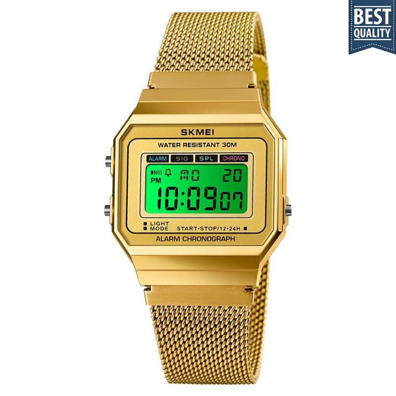 Gosasa Classic Unisex Digital Sports Watch - Multifunction LED Square Face Waterproof 50M Alarm Stopwatch Chronograph Calendar Dual Time Soft Resin Band Lightweight Comfortable for Men Women All Ages