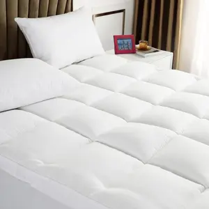 Mattress Topper - Extra Thick Mattress Topper - Soft Breathable Microfiber Topper , 4 Inch Deep Pocket, Cooling, White