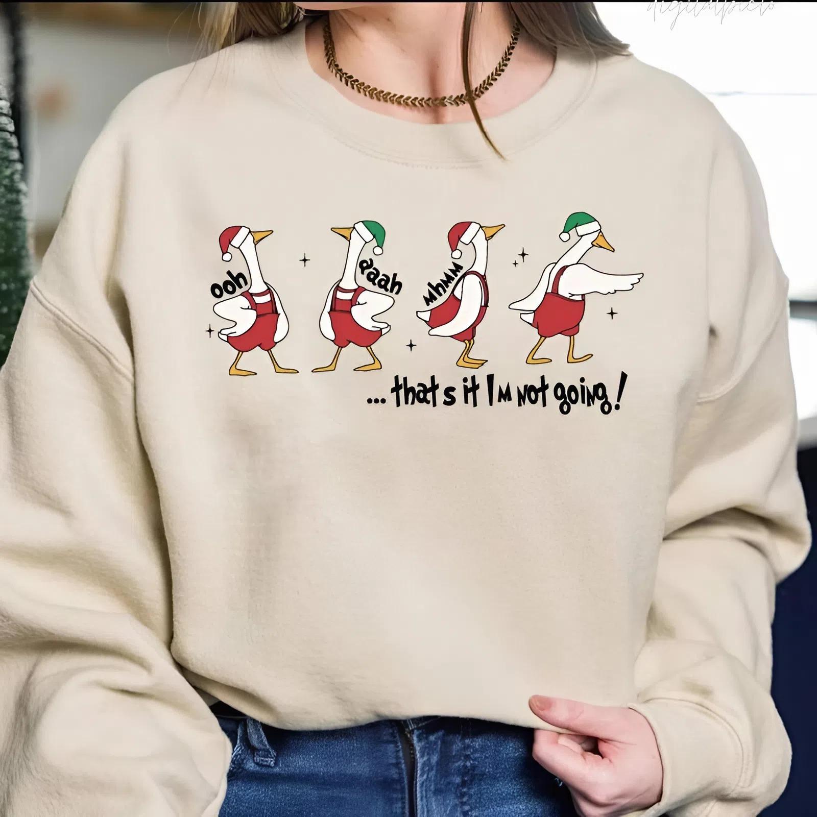 That’s It Christmas Goose I’m Not Going! Youth and Adult Sweatshirt or T-Shirt, Funny Christmas Tee, Xmas Sweatshirt, Family shirt, christmas goose shirt, Trending tee, youth clothing, gift for son and daughter, Merry chrismas shirt, holiday outfit