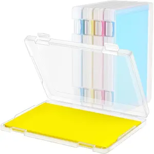 1 Pack A4 Transparent Plastic File Box Paper Organizer Document Storage Container File Protector for Magazine Scrapbook Office School Supplies