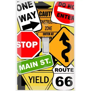 Road Sign Light Switch Cover Plate