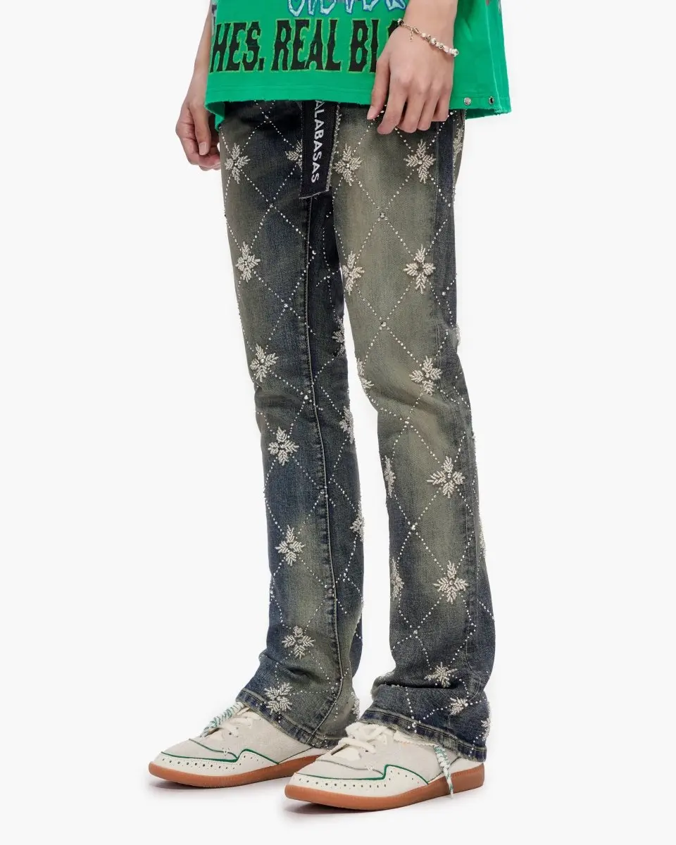 Kinz Stacked Medium Blue Jeans