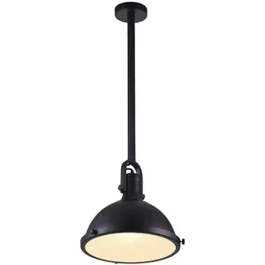 CWI Lighting Strum 1 Light 12 inch Black Down Pendant Ceiling Light 9760P12-1-101