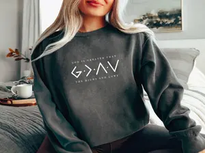 God Is Greater Than The Highs And Lows Sweatshirt Bible Verse Sweater God Sweatshirt Jesus Hoodie  sweater