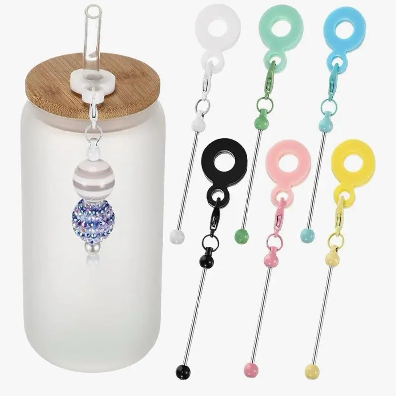 Straw Charm Beadable Tumbler Accessory, DIY Beading Craft Supply, Cute Jewelry Gift for Beading Enthusiasts