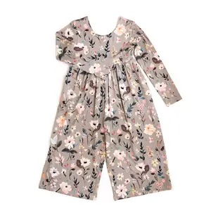 Tatum WIDE LEG ROMPER in Luxurious Bamboo Viscose with Stretch for Play and Everyday Wear in Sizes 12m to 8