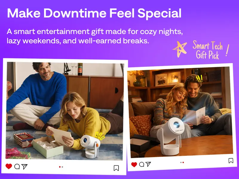Gift and home entertainment scenes