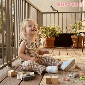 1-5 Years Toddler Girl Summer Outfits 2 Piece Set | Sleeveless Plaid Print Vest Top with Elastic Waist Pants | Cute Doll Collar Clothes for Easter Party Daily Wear