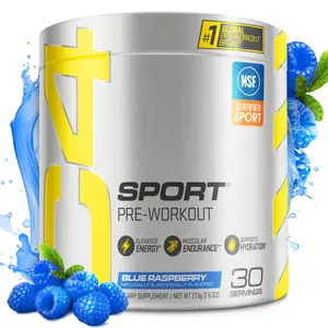 (A)Cellucor C4 Sport Pre Workout – Blue Raspberry, Pre Workout Energy Powder with Creatine, 135mg Caffeine & Beta Alanine, NSF Certified, 30 Servings